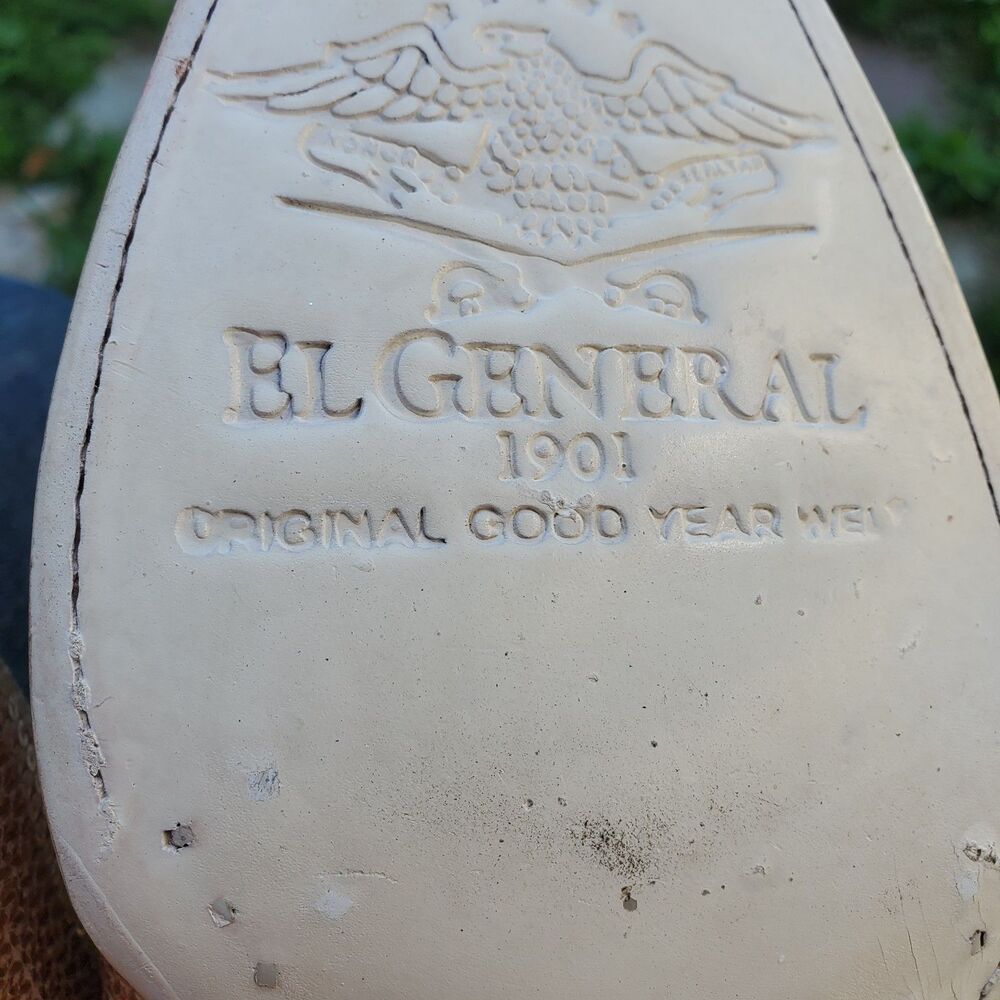 El General Gold Sequin With White Leather Cowboy Boots Size 6.5 - Picture 6 of 9
